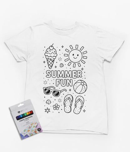 summer fun colour-in t-shirt t-shirt front product image