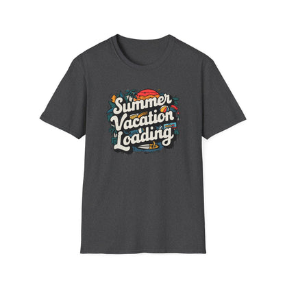 white t-shirt with summer holiday loading graphic lifestyle image