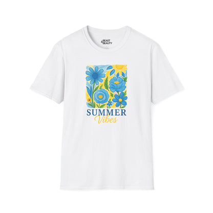 summer vibes floral t-shirt white t-shirt gift gift idea