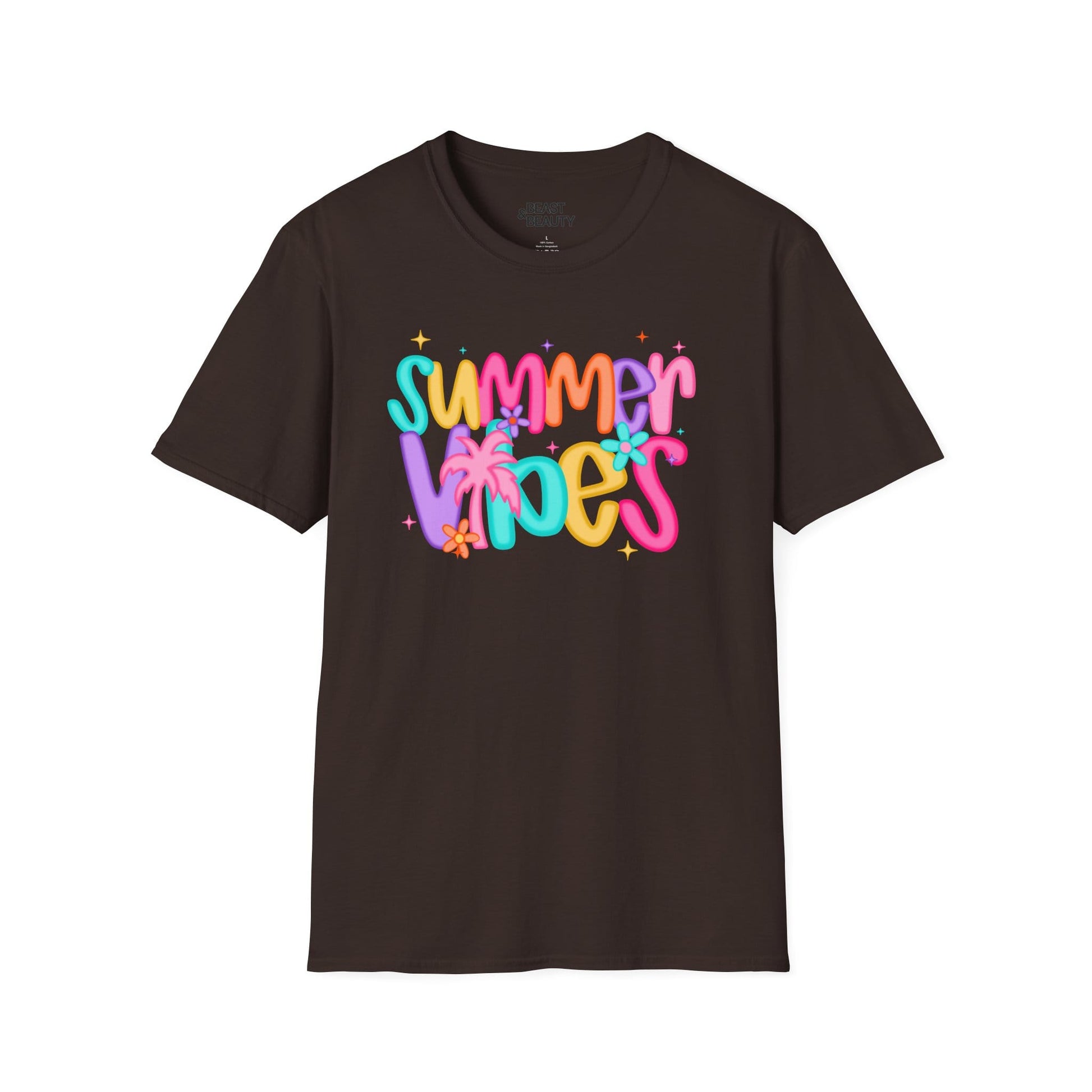 summer vibes t-shirt dark chocolate t-shirt gift gift idea