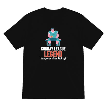 Sunday League Legend Hungover Since Kick Off Funny Sunday League Football T-Shirt & Sweatshirt T-Shirt in Black