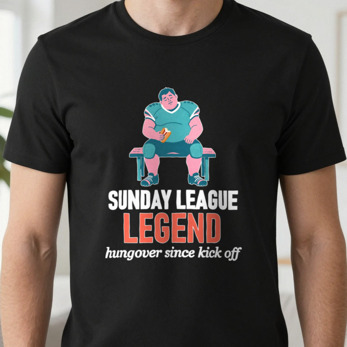 Sunday League Legend Hungover Since Kick Off Funny Sunday League Football T-Shirt & Sweatshirt close-up