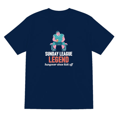 Sunday League Legend Hungover Since Kick Off Funny Sunday League Football T-Shirt & Sweatshirt T-Shirt in Navy