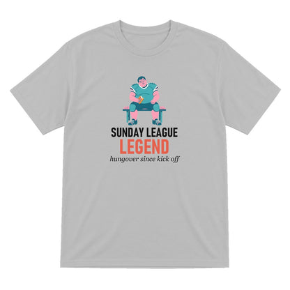 Sunday League Legend Hungover Since Kick Off Funny Sunday League Football T-Shirt & Sweatshirt T-Shirt in Sport Grey