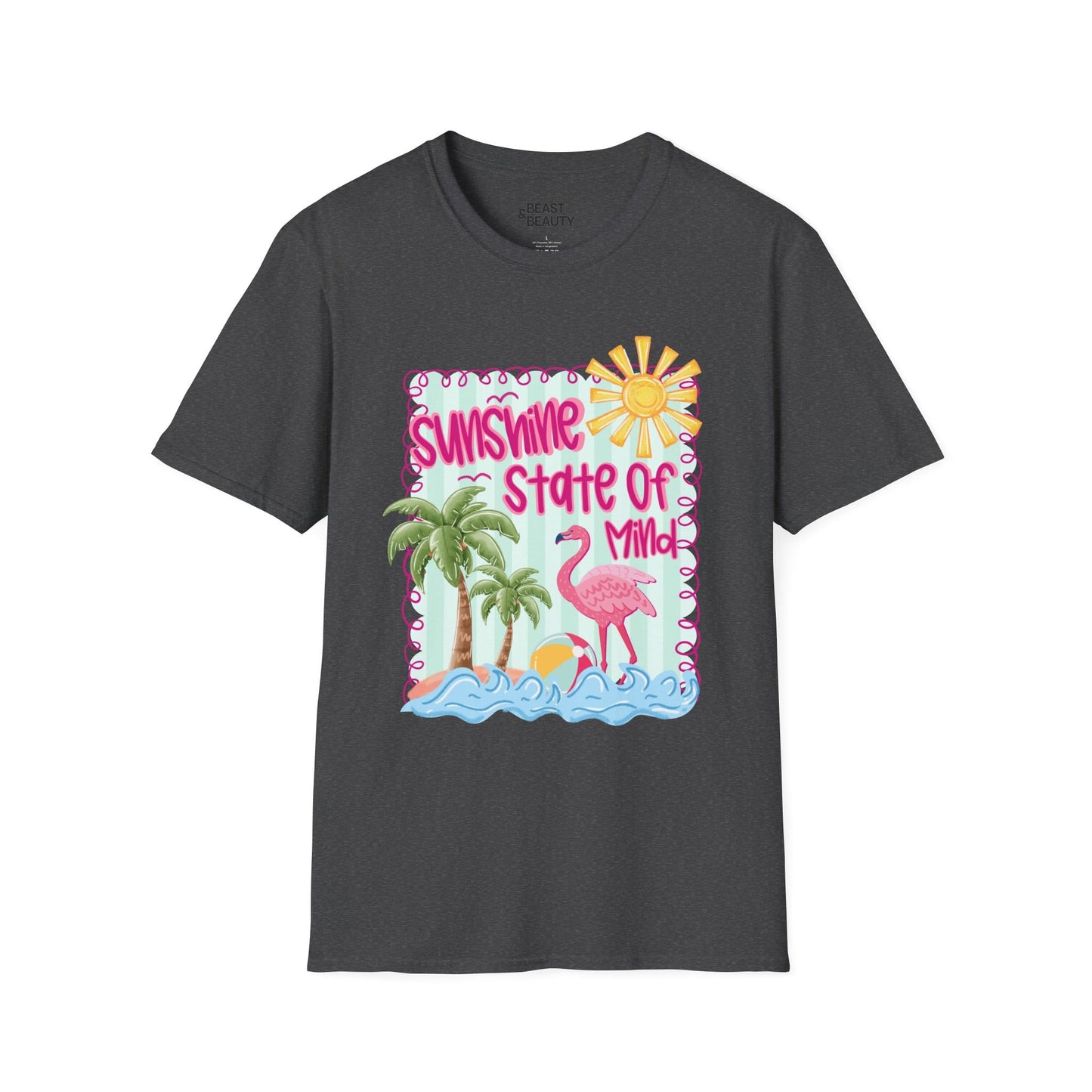 sunshine state of mind t-shirt dark heather t-shirt gift gift idea