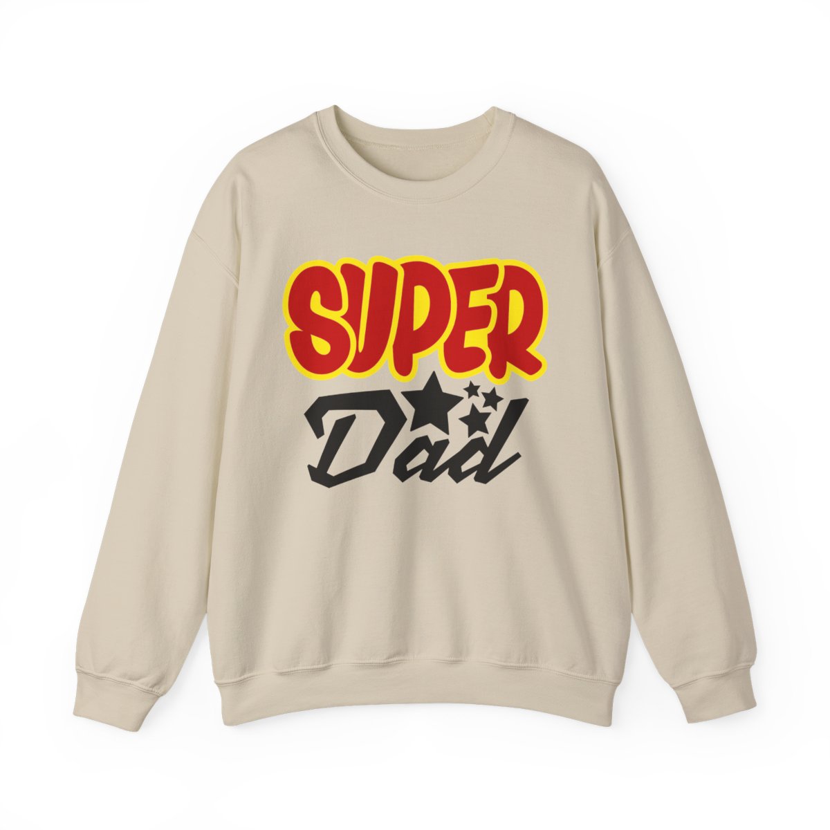 sport grey sweatshirt with super dad bold printed design