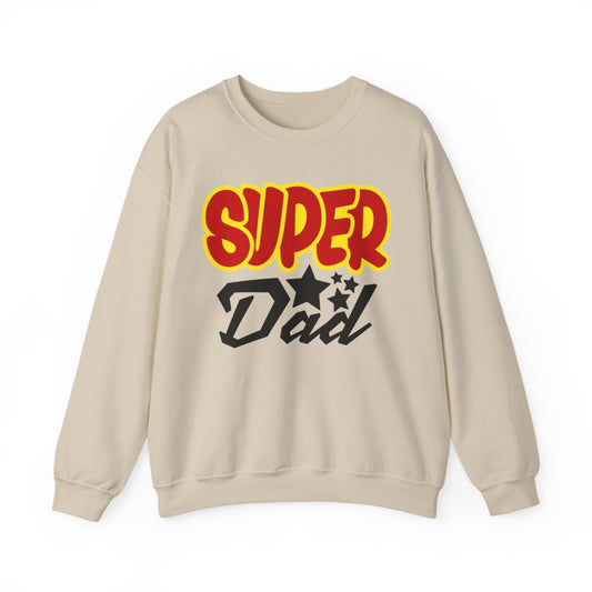 sport grey sweatshirt with super dad bold printed design