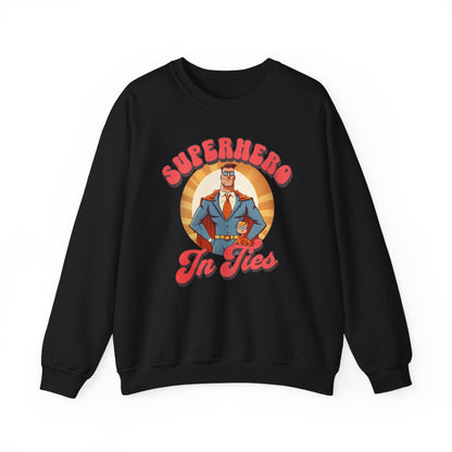 Superhero In Ties Sweatshirt - funny sweatshirt by Cheeky Business