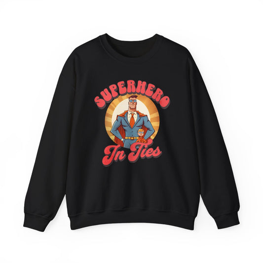 Superhero In Ties Sweatshirt - funny sweatshirt by Cheeky Business