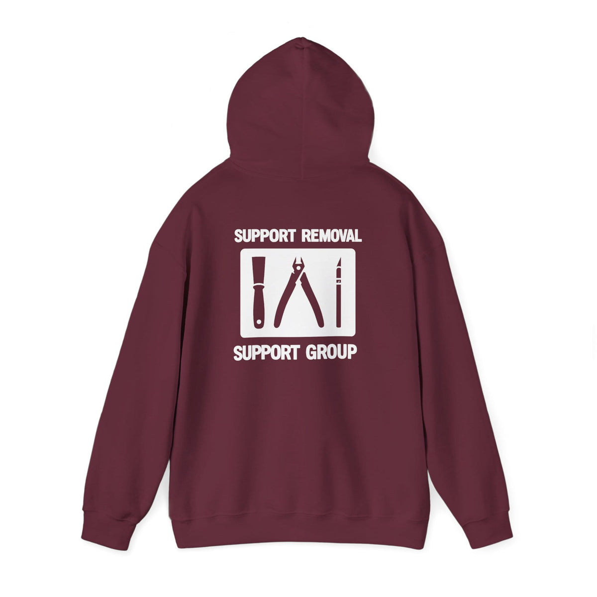 Support Removal Support Group - Funny 3D Printing Hoodie S / Maroon gift_idea unique_gift personalised_gift