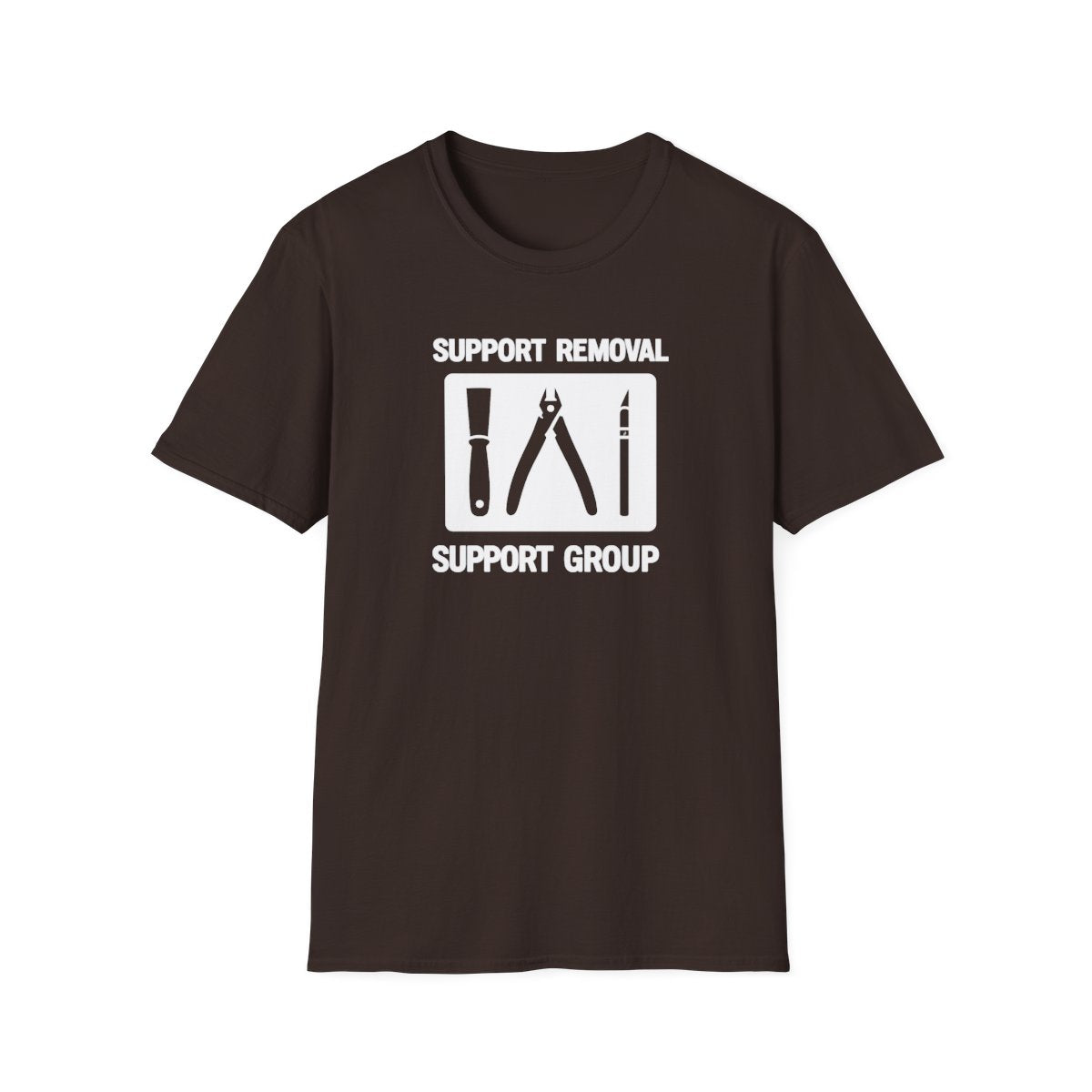 black t-shirt with wrench and pliers support removal design for makers