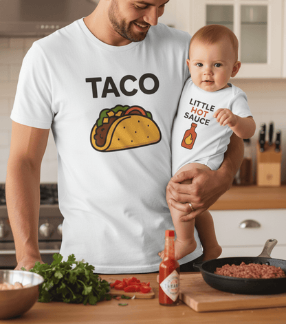 Taco & Little Hot Sauce Matching T-Shirt Gift Set matching outfit set product image 4 from Beast and Beauty