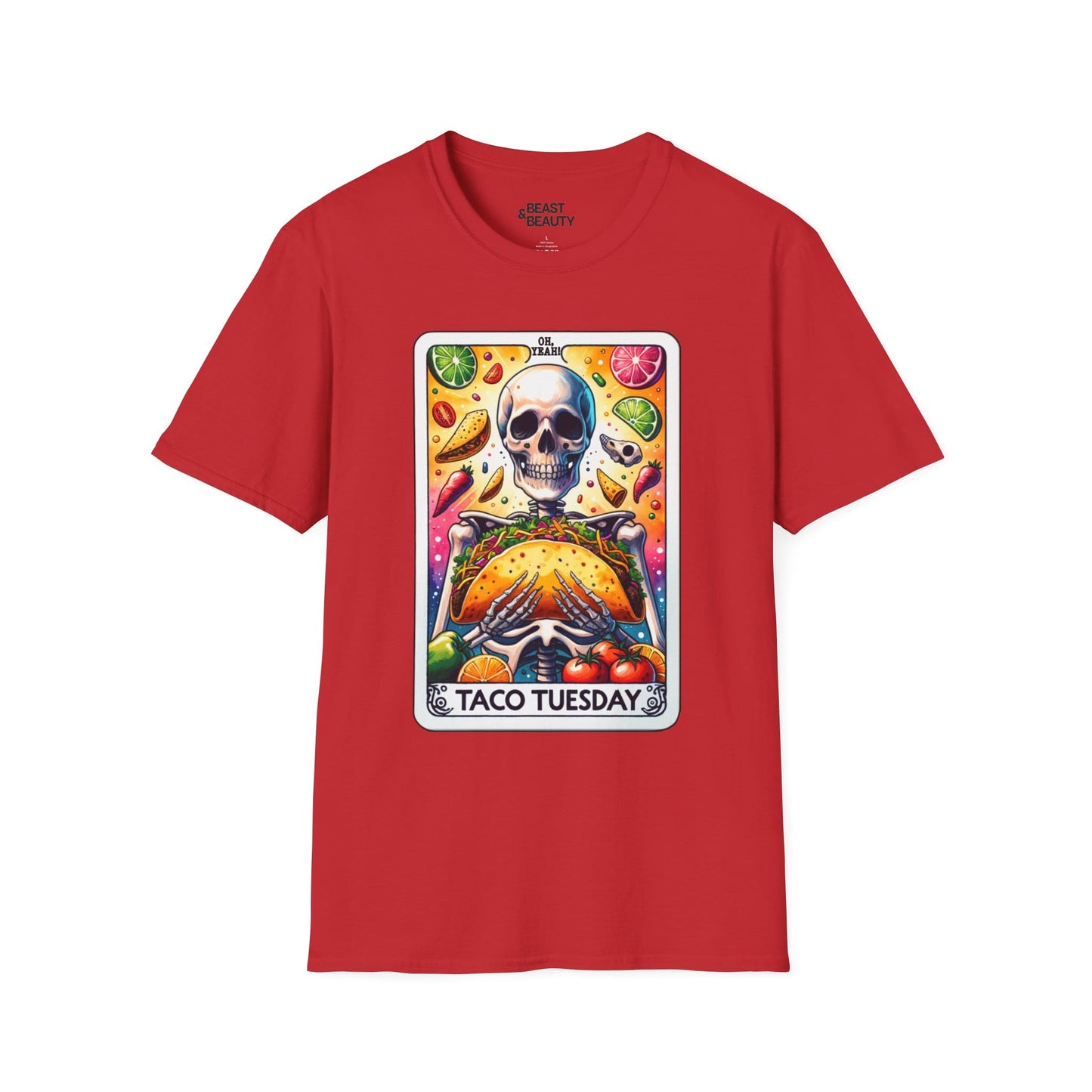 taco tuesday tarot graphic t-shirt t-shirt seventh colour product image