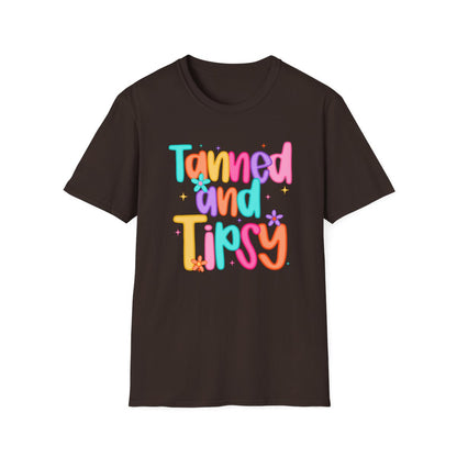 Tanned and Tipsy T-Shirt - funny t-shirt by Cheeky Business