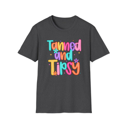 Tanned and Tipsy T-Shirt - funny t-shirt by Cheeky Business