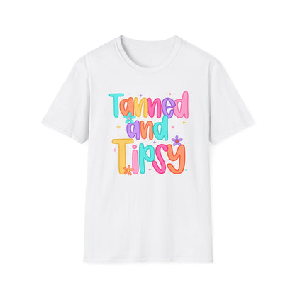 Tanned and Tipsy T-Shirt - funny t-shirt by Cheeky Business