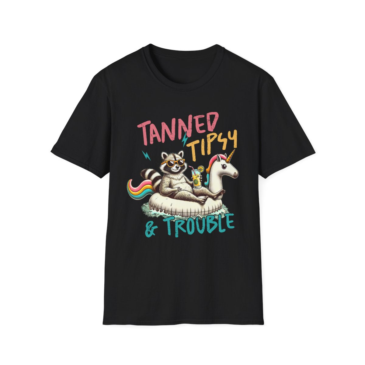 Tanned Tipsy & Trouble T-Shirt - funny t-shirt by Cheeky Business