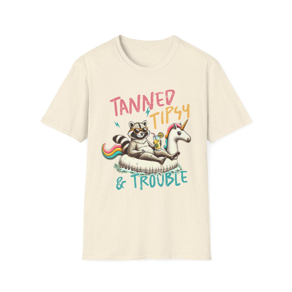 Tanned Tipsy & Trouble T-Shirt - funny t-shirt by Cheeky Business