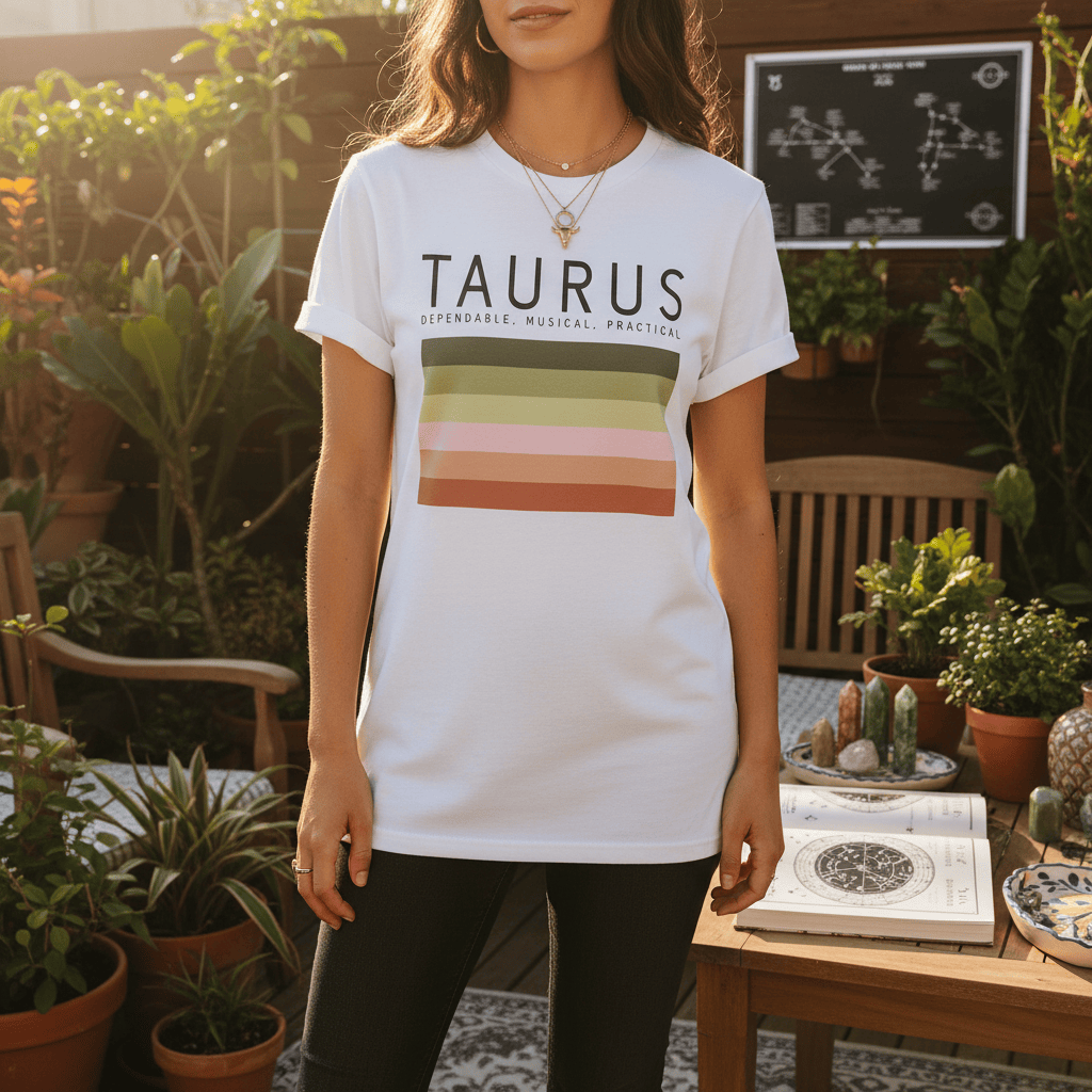 taurus zodiac graphic t-shirt t-shirt front product image