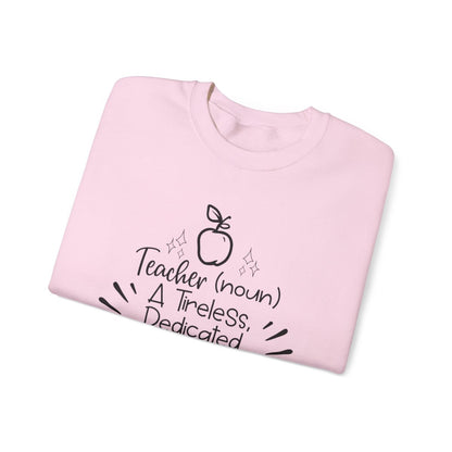 teacher definition sweatshirt shown in multiple colours
