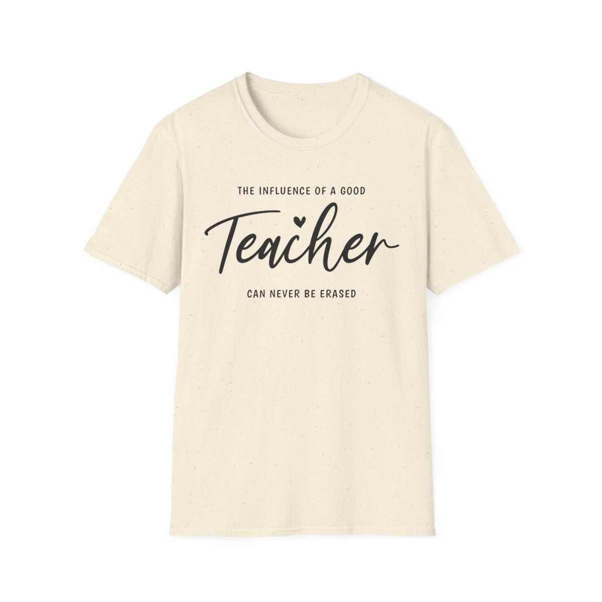 sport grey t-shirt with elegant teacher influence graphic print