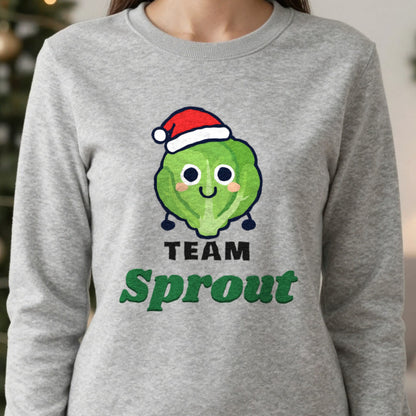 Team Sprout Christmas Jumper & T-Shirt close-up