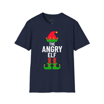 the angry elf christmas t-shirt navy t-shirt Christmas gift idea