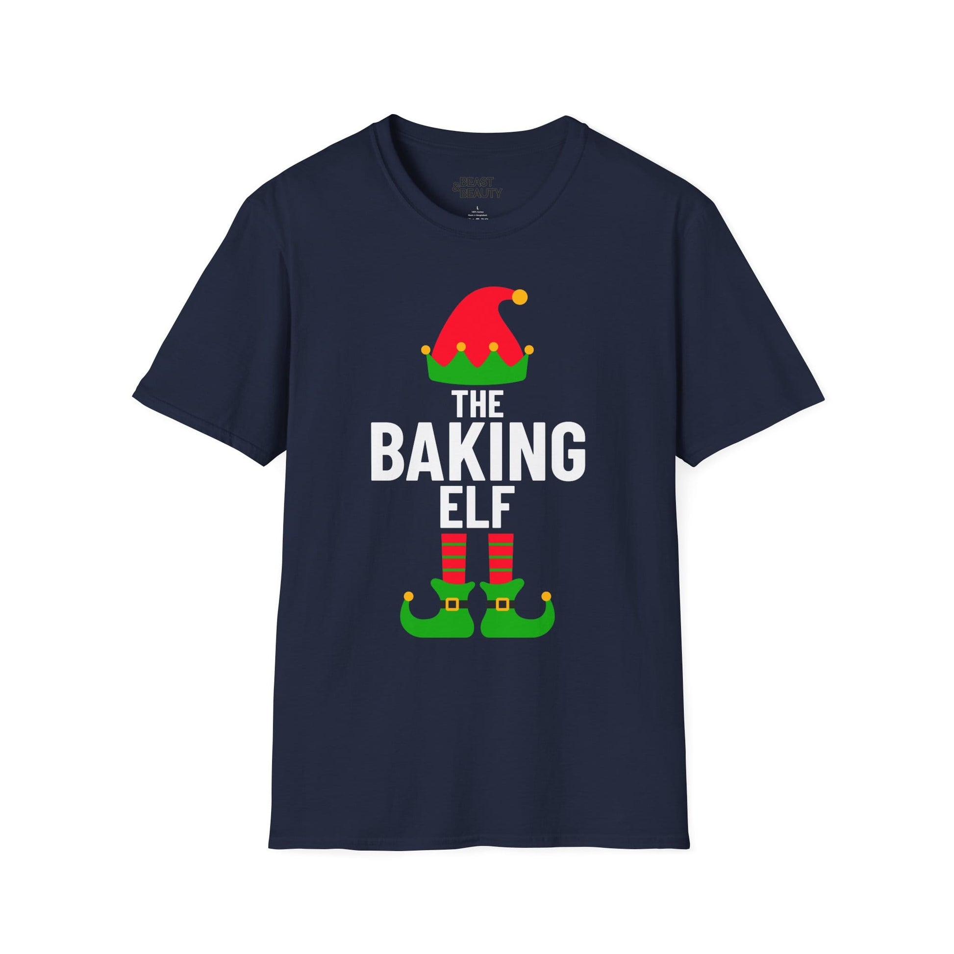 the baking elf christmas t-shirt navy t-shirt Christmas gift idea