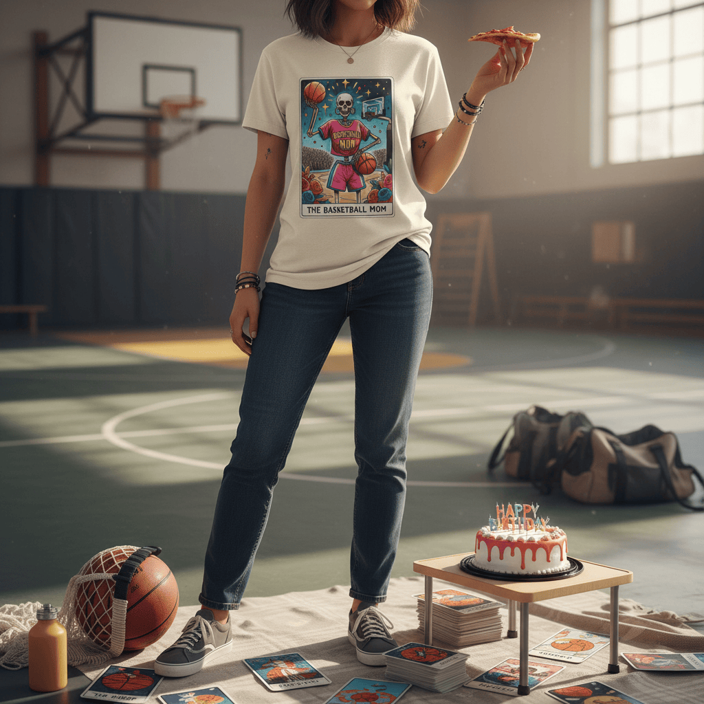 the basketball mom tarot graphic t-shirt t-shirt eighth colour product image