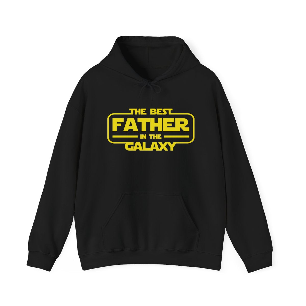 dark heather hoodie with best father in the galaxy funny dad design