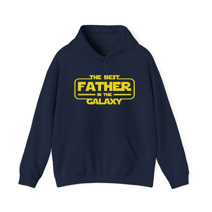 sport grey hoodie with best father in the galaxy bold print