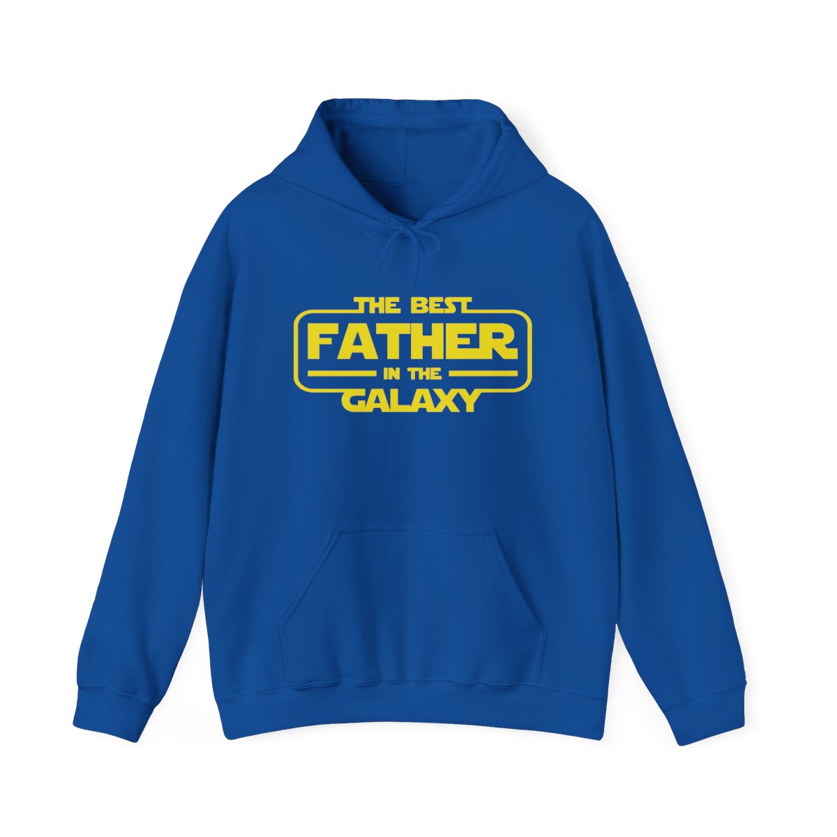 black hoodie with best father in the galaxy funny father design