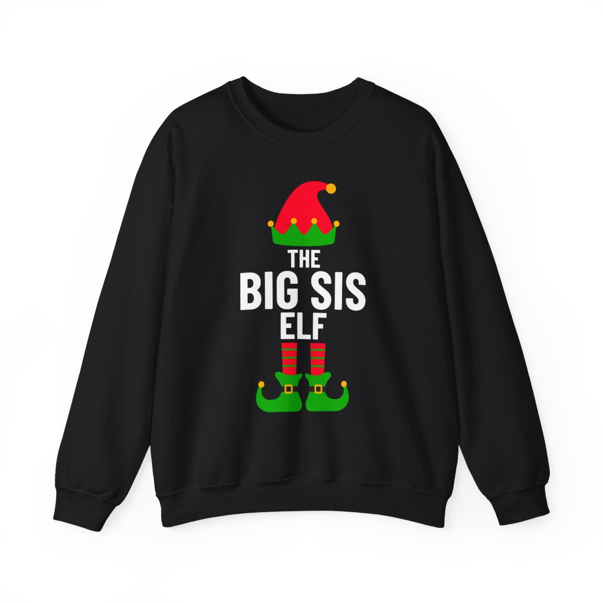 Big Sis Elf Christmas Sweatshirt - funny sweatshirt by Cheeky Business