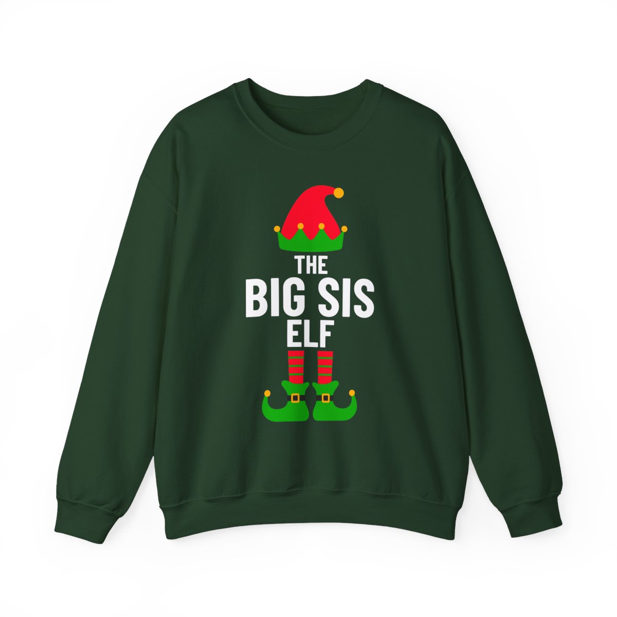 Big Sis Elf Christmas Sweatshirt - funny sweatshirt by Cheeky Business