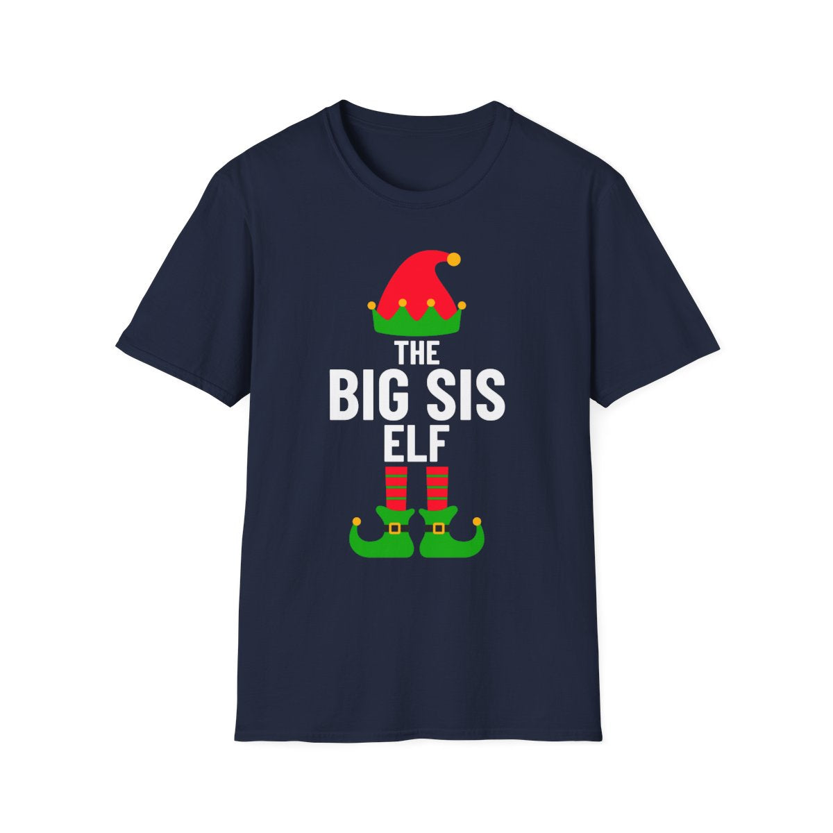 Big Sis Elf Christmas T-Shirt - funny t-shirt by Cheeky Business