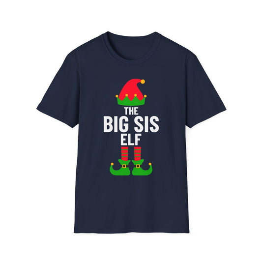 Big Sis Elf Christmas T-Shirt - funny t-shirt by Cheeky Business