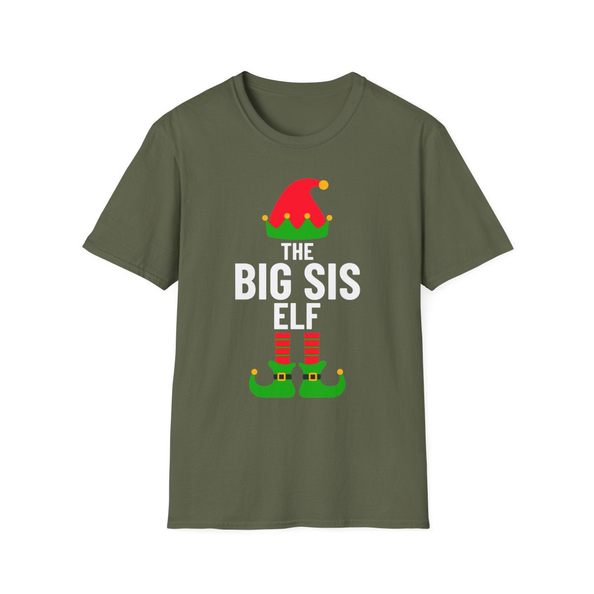 Big Sis Elf Christmas T-Shirt - funny t-shirt by Cheeky Business