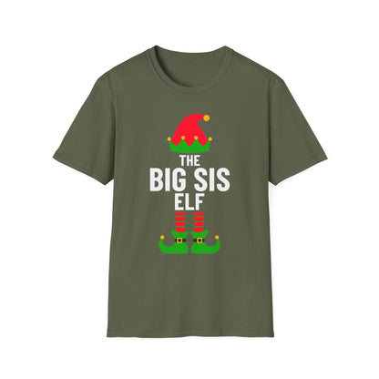 Big Sis Elf Christmas T-Shirt - funny t-shirt by Cheeky Business