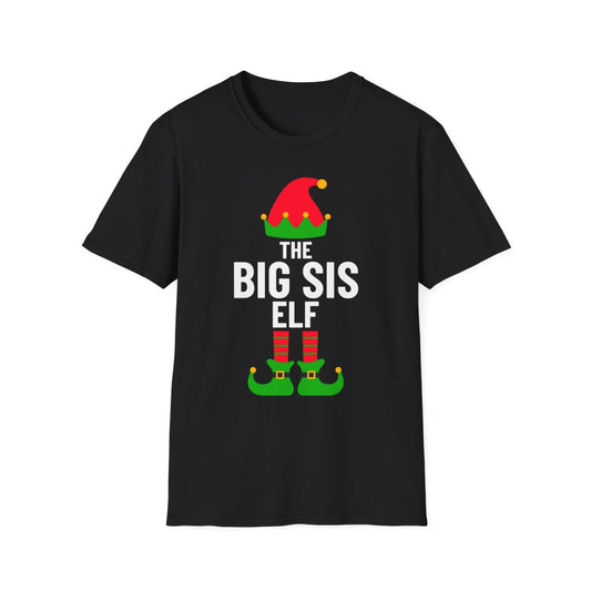 Big Sis Elf Christmas T-Shirt - funny t-shirt by Cheeky Business