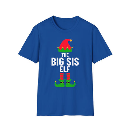 Big Sis Elf Christmas T-Shirt - funny t-shirt by Cheeky Business