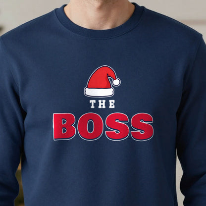 The Boss Christmas Jumper & T-Shirt close-up