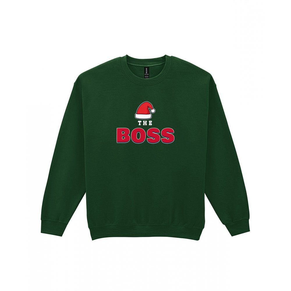 The Boss Christmas Jumper & T-Shirt Sweatshirt in Forest Green