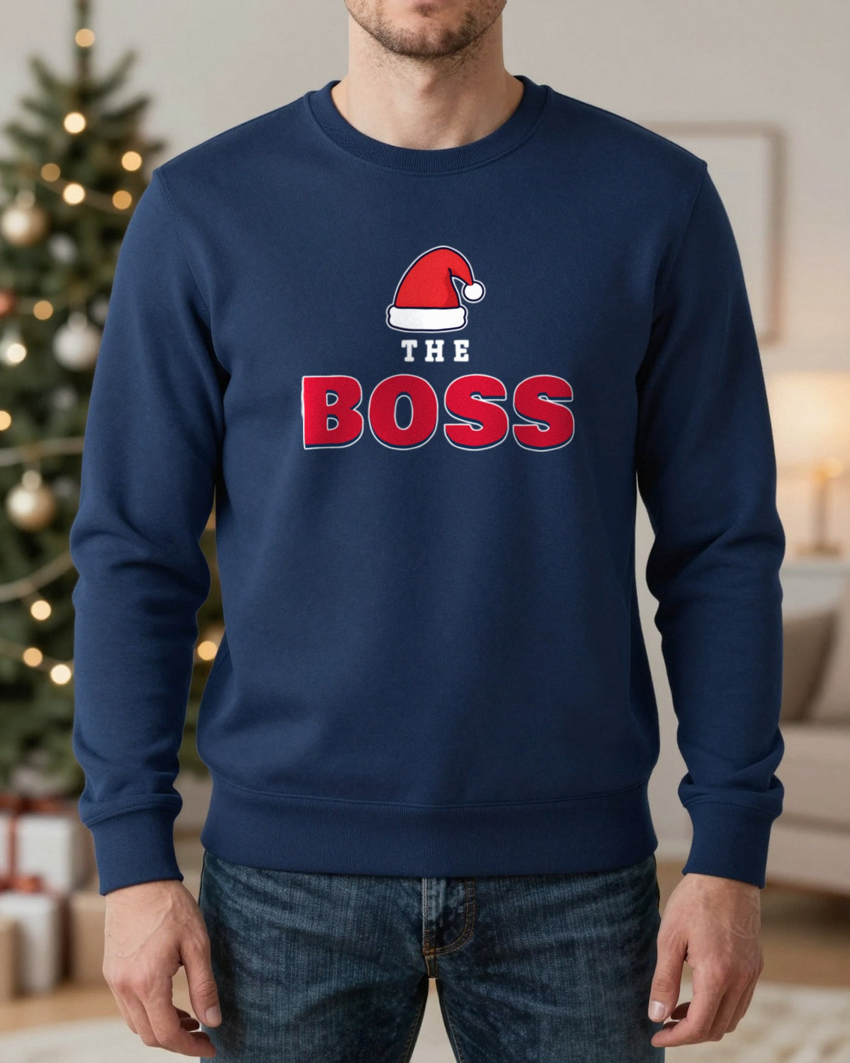 The Boss Christmas Jumper & T-Shirt worn