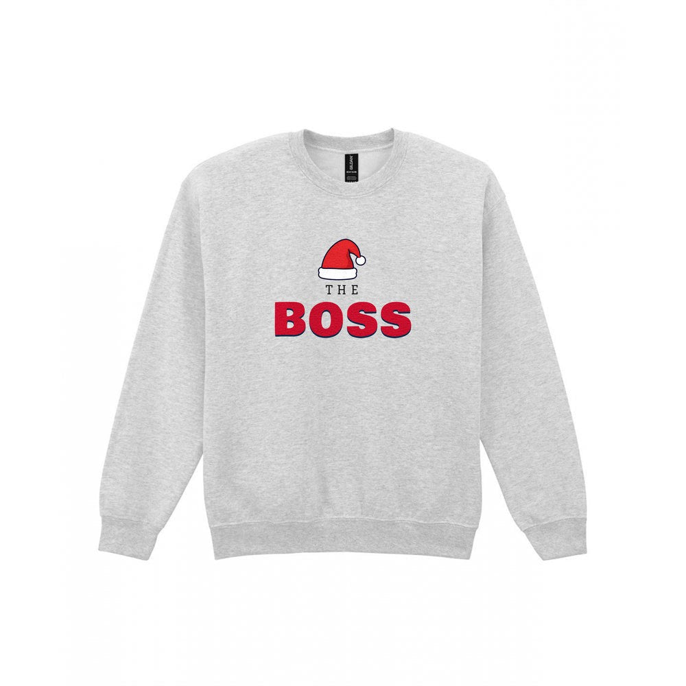 The Boss Christmas Jumper & T-Shirt Sweatshirt in Sport Grey