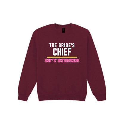 The Bride's Chief Sh*t Stirrer Hen Do T-Shirt & Sweatshirt Sweatshirt in Maroon