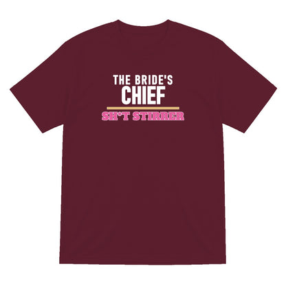 The Bride's Chief Sh*t Stirrer Hen Do T-Shirt & Sweatshirt T-Shirt in Maroon