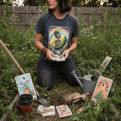 the dirty hoe tarot gardening t-shirt t-shirt eighth colour product image