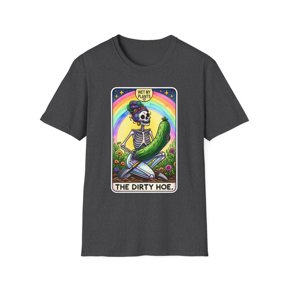The Dirty Hoe Tarot Gardening T-Shirt - funny t-shirt by Cheeky Business