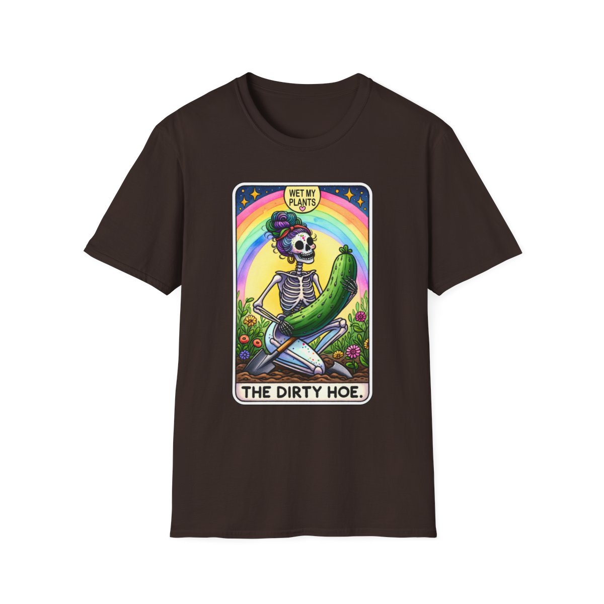 The Dirty Hoe Tarot Gardening T-Shirt - funny t-shirt by Cheeky Business