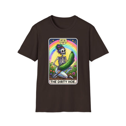 The Dirty Hoe Tarot Gardening T-Shirt - funny t-shirt by Cheeky Business